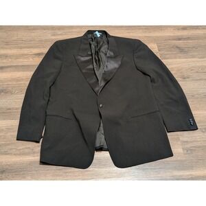 Giorgio Armani Le Collezioni Mens Tuxedo Blazer Black Virgin Wool 56REG  Italy